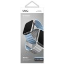 UNIQ pasek Revix Apple Watch Series 1/2/3/4/5/6/7/8/9/SE/SE2/SE3 38/40/41mm. Reversible Magnetic biały-niebieski/white-blue