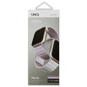 UNIQ pasek Revix Apple Watch Series 1/2/3/4/5/6/7/8/9/SE/SE2/SE3 38/40/41mm. Reversible Magnetic lilak-biały/lilac-white