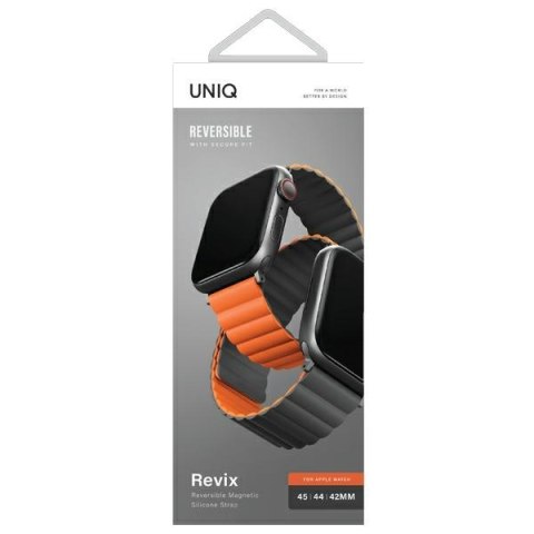 UNIQ pasek Revix Apple Watch Series 1/2/3/4/5/6/7/8/9/SE/SE2/SE3/Ultra/Ultra 2/Ultra 3 42/44/45/49mm. Reversible Magnetic s