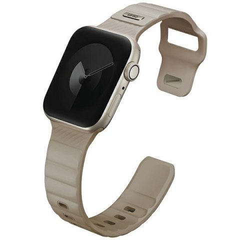 UNIQ pasek Stride Apple Watch Series 1/2/3/4/5/6/7/8/9/SE/SE2/SE3 38/40/41mm FKM Rubber Strap khaki/pale khaki