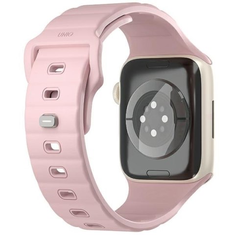 UNIQ pasek Stride Apple Watch Series 1/2/3/4/5/6/7/8/9/SE/SE2/SE3 38/40/41mm FKM Rubber Strap różowy/pale pink