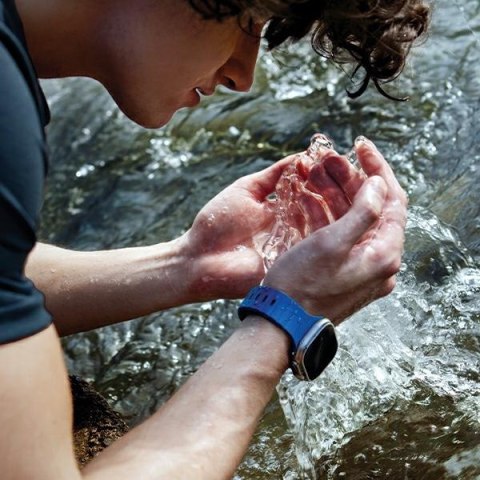 UNIQ pasek Stride Apple Watch Series 1/2/3/4/5/6/7/8/9/SE/SE2/SE3 38/40/41mm FKM Rubber Strap różowy/pale pink