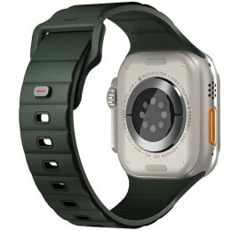 UNIQ pasek Stride Apple Watch Series 1/2/3/4/5/6/7/8/9/SE/SE2/SE3/Ultra/Ultra 2/Ultra 3 42/44/45/49mm FKM Rubber Strap ciemn