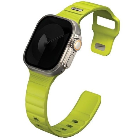 UNIQ pasek Stride Apple Watch Series 1/2/3/4/5/6/7/8/9/SE/SE2/SE3/Ultra/Ultra 2/Ultra 3 42/44/45/49mm FKM Rubber Strap limon