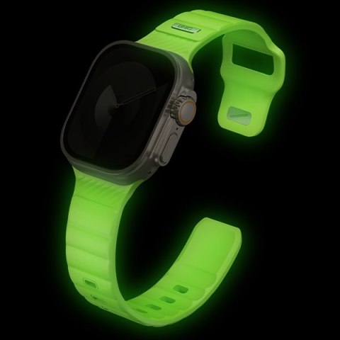 UNIQ pasek Stride SE Apple Watch 42/41/40mm FKM Rubber Strap lume