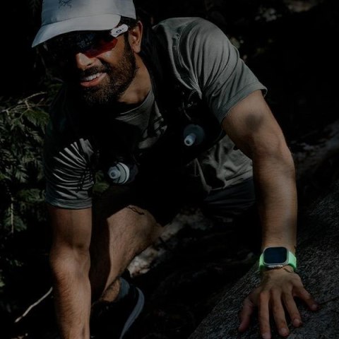 UNIQ pasek Stride SE Apple Watch 42/41/40mm FKM Rubber Strap lume