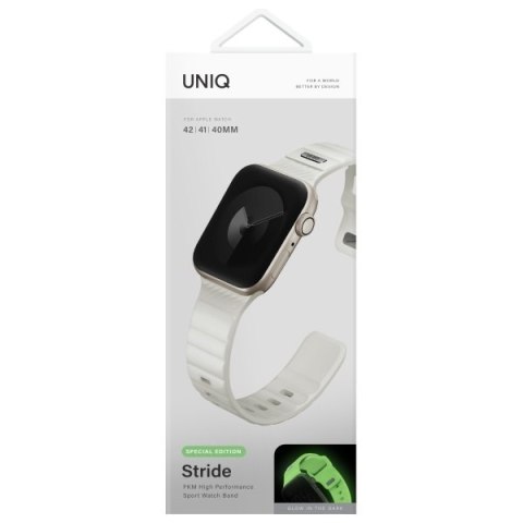 UNIQ pasek Stride SE Apple Watch 42/41/40mm FKM Rubber Strap lume