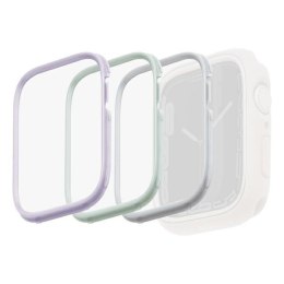UNIQ ramki do Moduo 3in1 Apple Watch Series 4/5/6/7/8/9/SE/SE2/SE3 40/41mm Szałwiowy-Lillak-Biały/Sage-Lilac-White