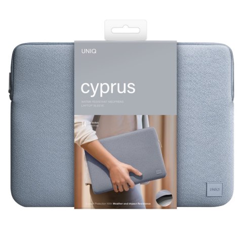 UNIQ torba Cyprus laptop Sleeve 14" niebieski/cloud blue water-resistant neoprene