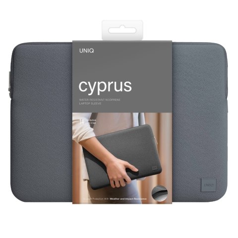 UNIQ totba Cyprus laptop Sleeve 14" onyx water-resistant neoprene