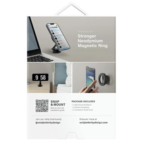UNIQ uniwersalny magnetyczny uchwyt Veloczarny/midnight black