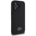 Zestaw 2w1 Lacoste Etui + Kabel USB-C Iconic Petit Pique Woven MagSafe do iPhone 16 czarny