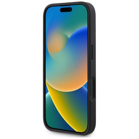 Zestaw 2w1 Lacoste Etui + Kabel USB-C Iconic Petit Pique Woven MagSafe do iPhone 16 czarny