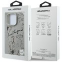Etui Karl Lagerfeld Grained Pattern & Logo MagSafe do iPhone 16 Pro Max szary