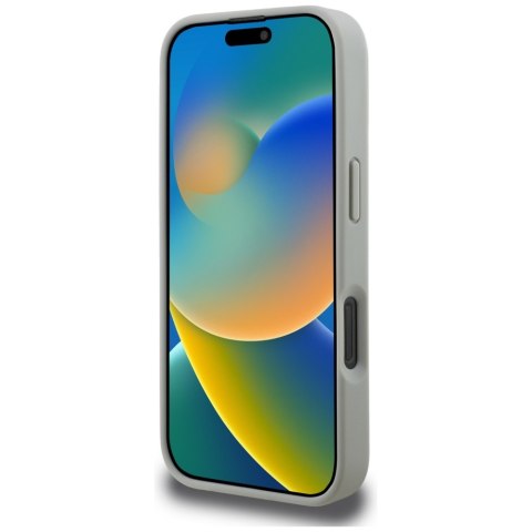 Etui Karl Lagerfeld Grained Pattern & Logo MagSafe do iPhone 16 Pro szary