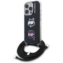 Etui Karl Lagerfeld IML Crossbody Karl&Choupette Head do iPhone 16 Pro Max czarny