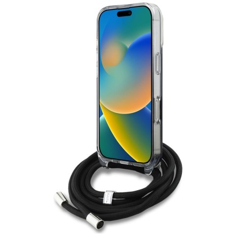 Etui Karl Lagerfeld IML Crossbody Karl&Choupette Head do iPhone 16 Pro Max czarny