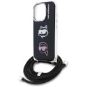 Etui Karl Lagerfeld IML Crossbody Karl&Choupette Head do iPhone 16 Pro Max czarny