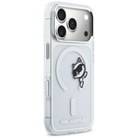 Etui Karl Lagerfeld IML Peekaboo MagSafe do iPhone 17 Pro transparent
