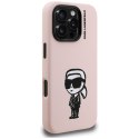 Etui Karl Lagerfeld Silicone Karl Sketch MagSafe do iPhone 16 Pro Max różowy
