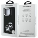 Etui Karl Lagerfeld Silicone Karl&Choupette Sketch MagSafe do iPhone 16 Pro Max czarny