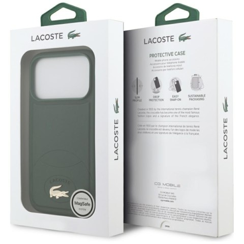 Etui Lacoste Bliss MagSafe do iPhone 17 Pro zielony
