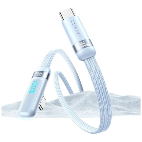 Kabel USAMS US-SJ653 PD 100W USB-C/USB-C 1.2m niebieski