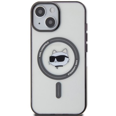 Karl Lagerfeld KLHMP15SHCHNOTK iPhone 15 / 14 / 13 6.1" transparent hardcase IML Choupette`s Head MagSafe