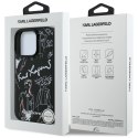 Etui Karl Lagerfeld Grained Pattern & Logo MagSafe do iPhone 16 Pro Max czarny