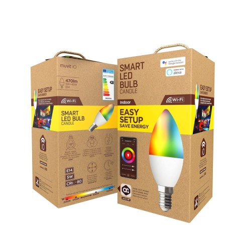 Inteligentna Żarówka Muvit MIOBULB006 Biały Ciepła Biel RGB F 5 W E14 450 lm (2700 K) (6500 K)