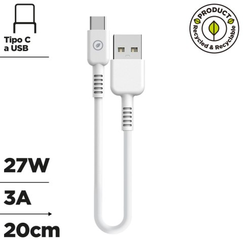 Kabel USB Muvit Biały 20 cm