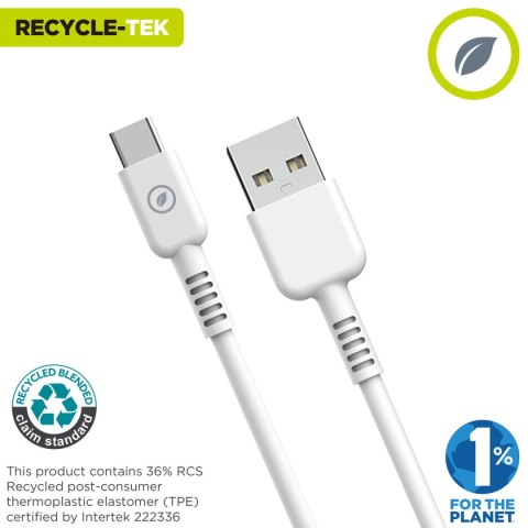 Kabel USB Muvit Biały 20 cm