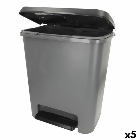 Kosz na śmieci Curver Ciemny szary Plastikowy 25 L (5 Sztuk)