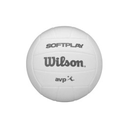 Piłka do Siatki Plażowej Wilson Avp Soft Play Vb White Biały Skóra syntetyczna Rozmiar 5 (Jeden rozmiar)