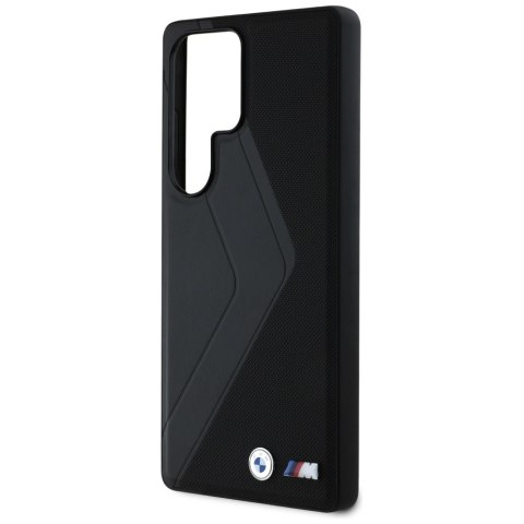 Etui BMW Leather Oversized Stripes MagSafe do Samsung Galaxy S25 Ultra czarny