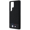 Etui BMW Leather Tricolor Stripe MagSafe do Samsung Galaxy S25 Ultra czarny