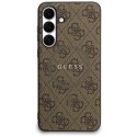 Etui Guess 4G Ring Classic Logo MagSafe do Samsung Galaxy S25 FE brązowy