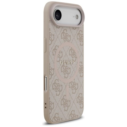 Etui Guess 4G Ring Classic Logo MagSafe do iPhone Air różowy