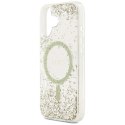 Etui Guess Resin Bottom Glitter MagSafe do iPhone 17 złoty