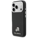Etui Karl Lagerfeld Karl & Choupette Head Pins Saffiano MagSafe do iPhone 17 Pro Max czarny