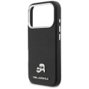 Etui Karl Lagerfeld Karl & Choupette Head Pins Saffiano MagSafe do iPhone 17 Pro Max czarny