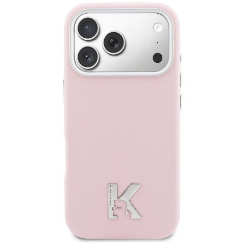 Etui Karl Lagerfeld Karl Head Logo MagSafe do iPhone 17 Pro Max różowy
