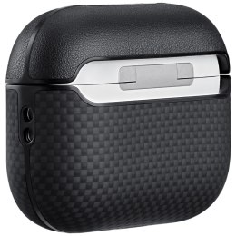 Etui PITAKA Aramid Fiber do AirPods Pro 3 czarno-szary