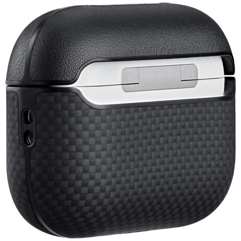 Etui PITAKA Aramid Fiber do AirPods Pro 3 czarno-szary