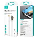 USAMS Kabel kątowy USB-C na USB-CPD 100W Fast Charging Iceflake Series 2m biały/white SJ587USB02 (US-SJ587)