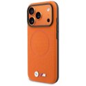 Etui BMW M FW Logo Metal MagSafe do iPhone 17 Pro Max pomarańczowy