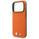 Etui BMW M FW Logo Metal MagSafe do iPhone 17 Pro Max pomarańczowy