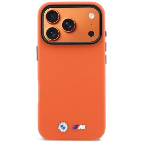 Etui BMW M Metal Logo MagSafe do iPhone 17 Pro Max pomarańczowy