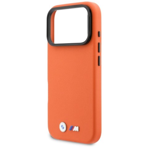 Etui BMW M Metal Logo MagSafe do iPhone 17 Pro Max pomarańczowy