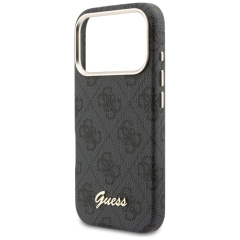 Etui Guess 4G Script MagSafe do iPhone 17 Pro Max czarny